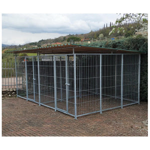 2 box per cani da esterno coperto con zincatura a caldo ciascuno da 300x200x altezza 180 cm