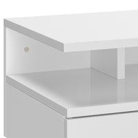 Set 2 Comodini Sospesi 35x32x22,5 cm in Legno  Bianco Lucido