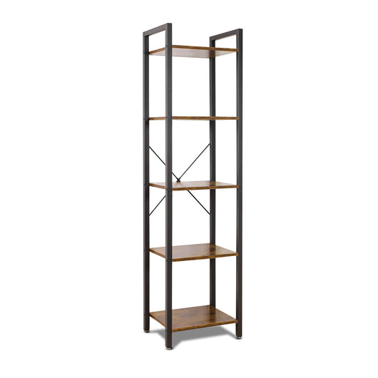 Wabi - Libreria scaffale a 5 ripiani in stile industriale, 40x30xH154 cm