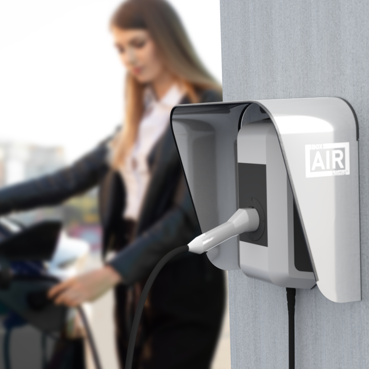 Copertura per Wallbox domestiche protezione contro le intemperie per stazione di ricarica auto elettrica inverter solare bianco L