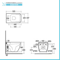 Water sospeso singolo Metropolitan bianco completo di Copriwater slim soft close