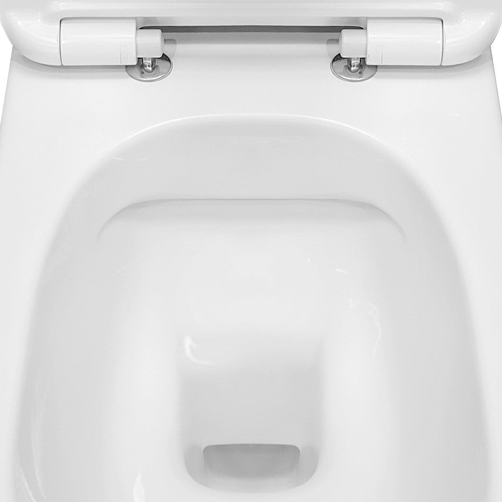 Wc filo muro rimless con scarico traslato Olympia serie Synthesis bianco lucido