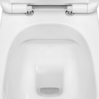 Wc filo muro rimless con scarico traslato Olympia serie Synthesis bianco lucido