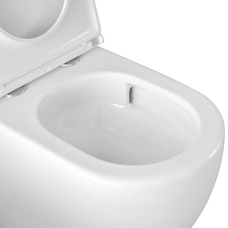 Wc filomuro Rimless con scarico a vortice e copriwc soft-close Tao