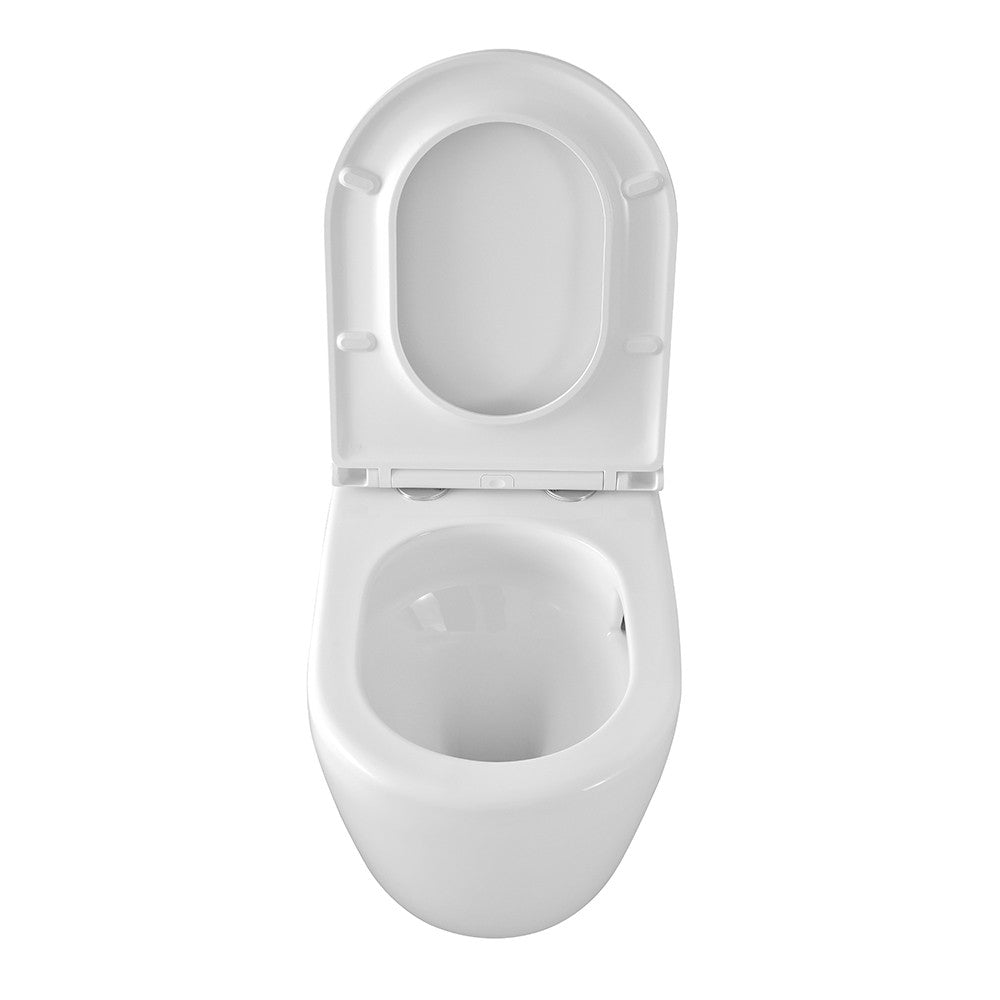 Wc filomuro Rimless con scarico a vortice e copriwc soft-close Tao