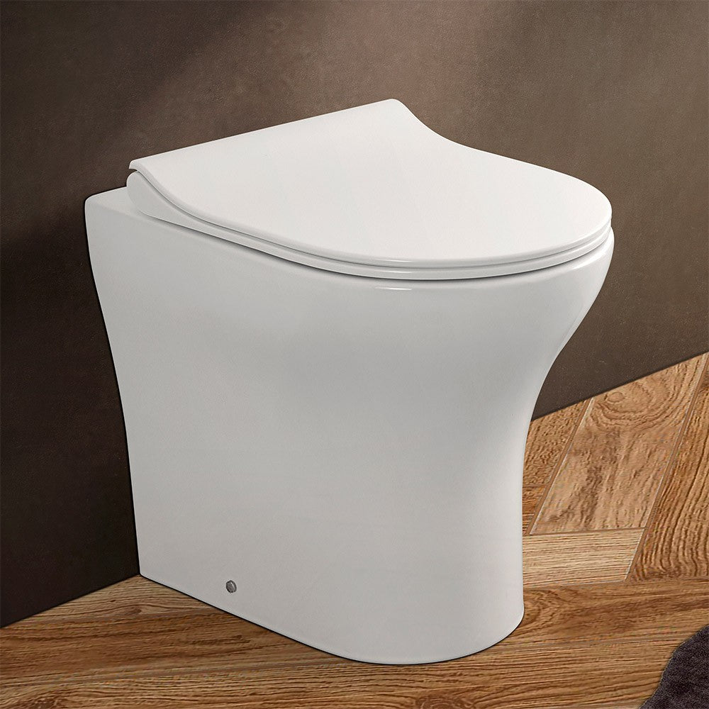 Wc filomuro senza brida bianco lucido con scarico universale | Itaca