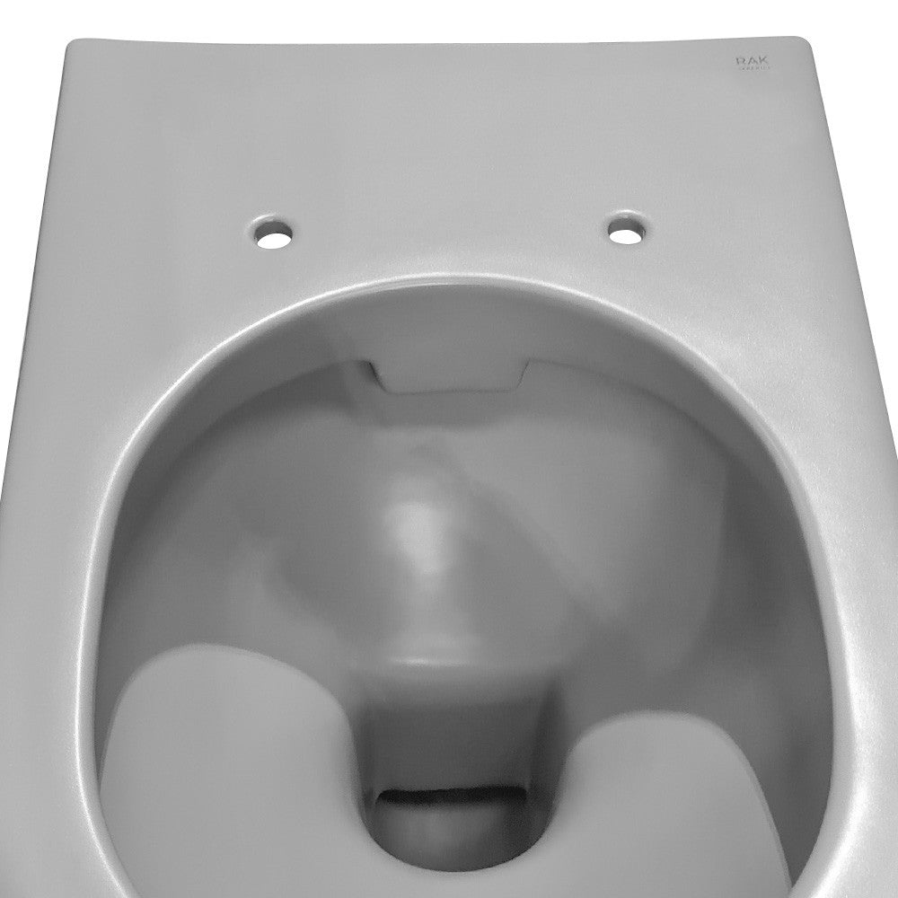 Water sospeso rimfree serie Feeling in ceramica con finitura grigio opaco