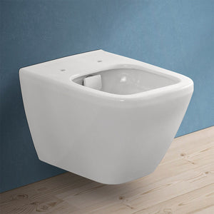 Wc sospeso senza brida Rimless in ceramica bianco lucida Square 