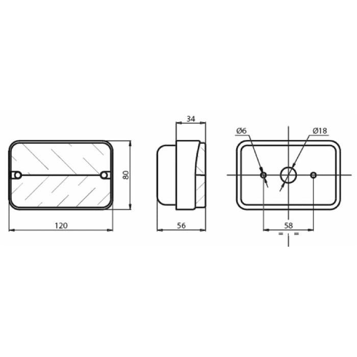 FANALE DIREZIONE DX/SX TRATTORI CARRELLO APPENDICE RIMORCHIO 2pz AMA 00464