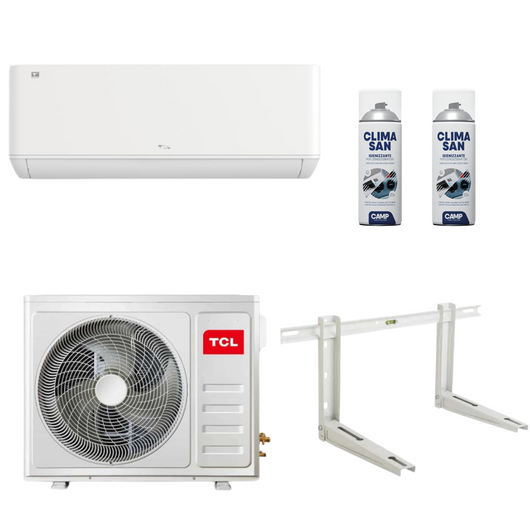 Set climatizzatore tcl gentle classe a++/a+ inverter wi fi staffa e sanificante potenza 9000 btu/h, confezione 1