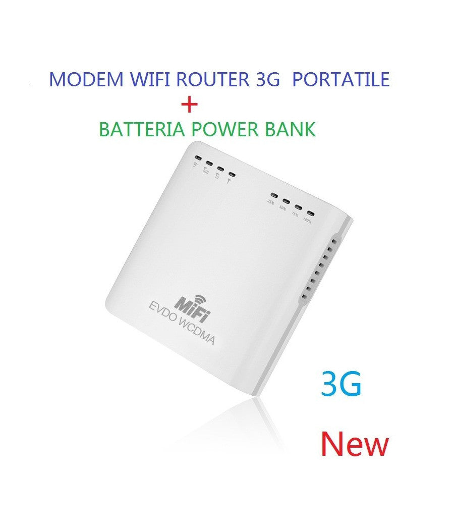 Wireless Mini Modem Wifi Router 3g Portatile Con Batteria Supporta Sim Wcdma         