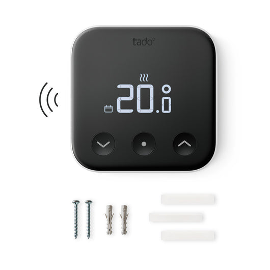 Tado Sensore di temperatura Wireless X, misuratore di temperatura per controllo multistanza, Wi-fi, Matter, Google assistant, Alexa