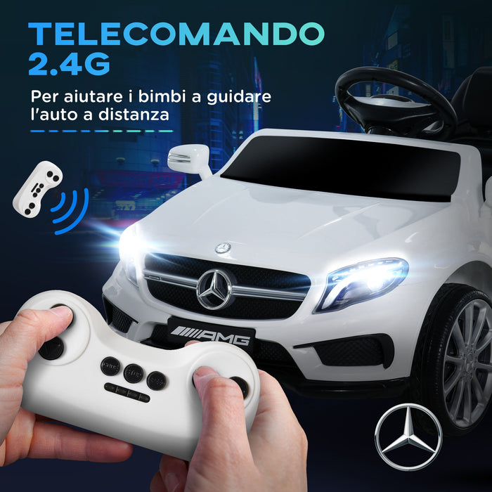 Macchina Elettrica per Bambini 6V con Licenza Mercedes GLA 45 Bianco