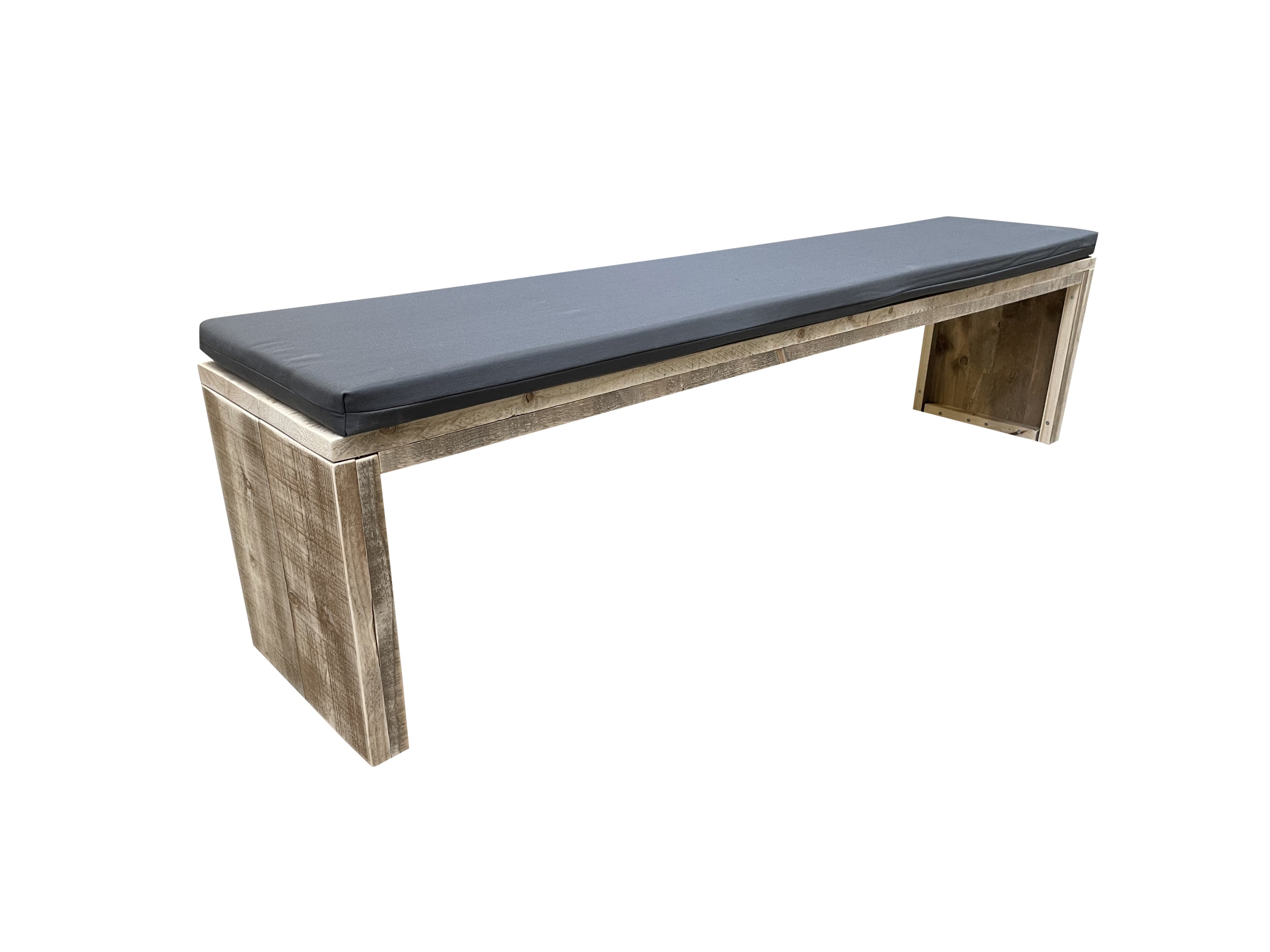 Panca da giardino in legno Amsterdam Douglas lunghezza 150 cm con cuscino incluso 