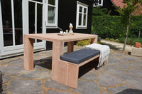 Panca da giardino in legno Amsterdam Douglas con cuscino incluso 180 cm Douglas