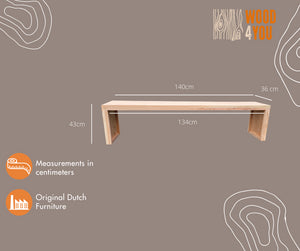 Panca da giardino in legno Amsterdam Lunghezza 140 cm Douglas