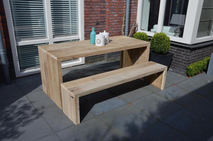 Panca da giardino in legno Amsterdam ponteggio legno lunghezza 140 cm