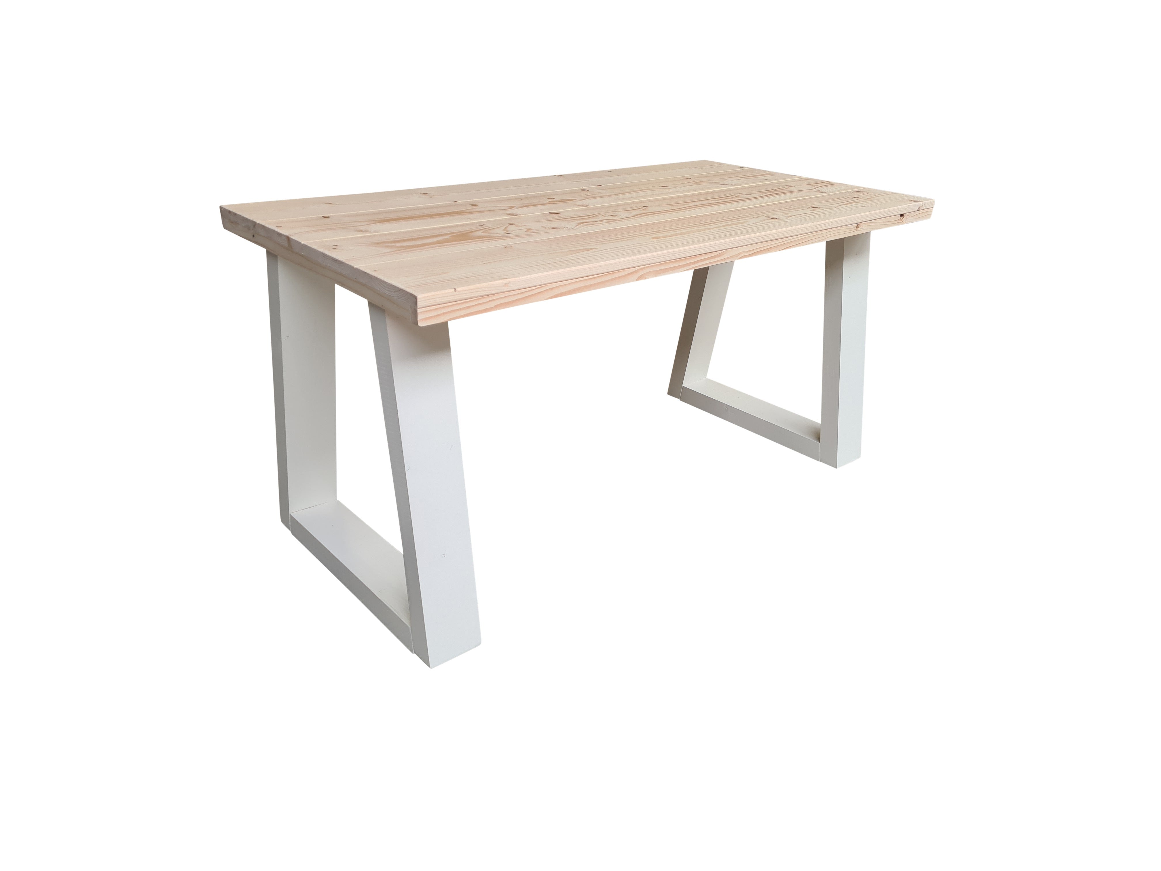 Scrivania in Legno Abete Vancouver dimensioni 150/72 cm con gambe Colore Bianco