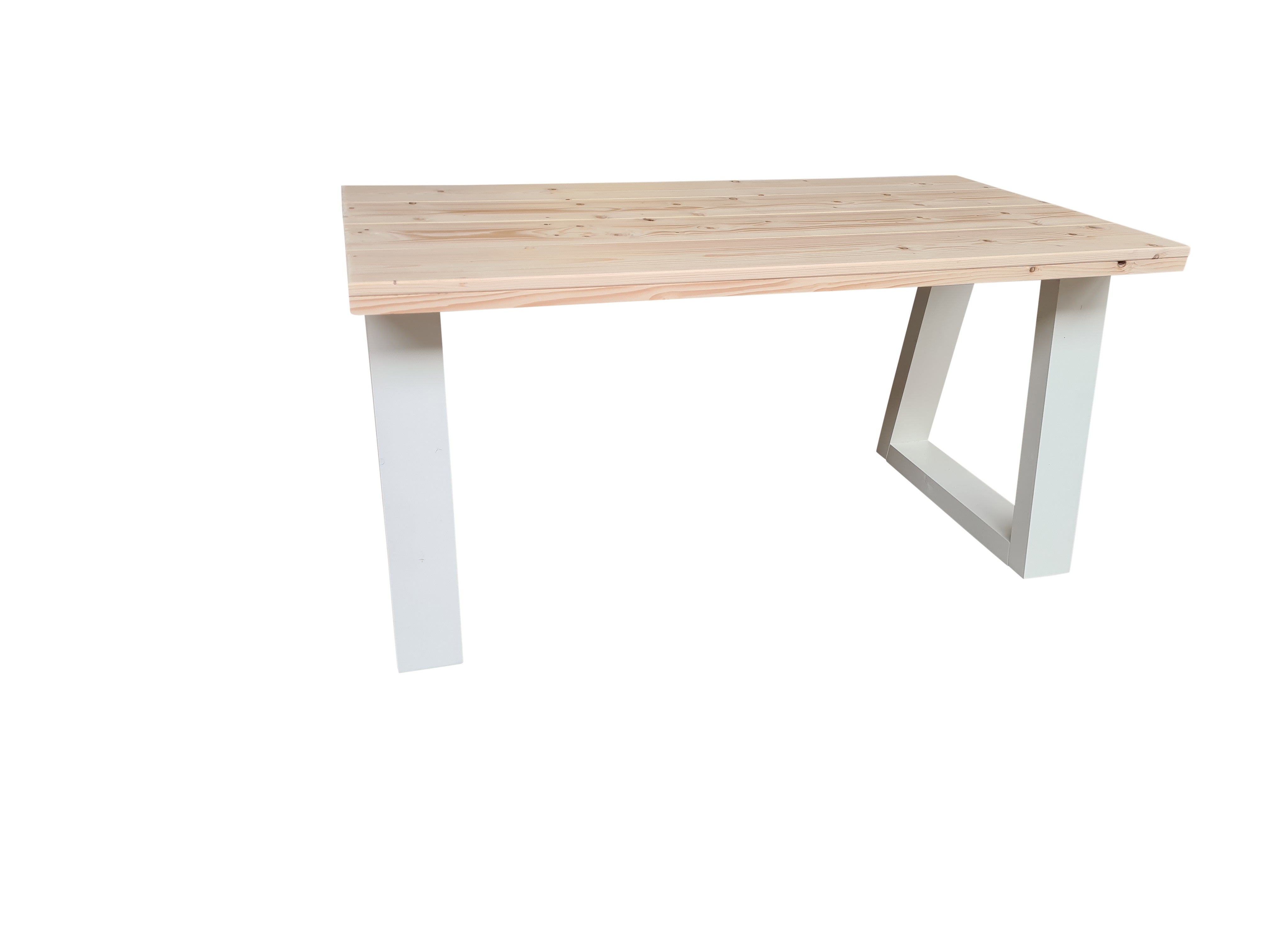 Scrivania in legno Vancouver dimensioni 180/72 cm con gambe Colore Bianco