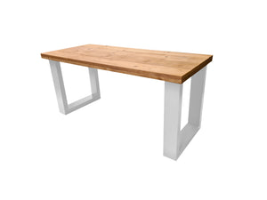 Scrivania in legno New England dimensioni 200/72 cm con gambe Colore Bianco