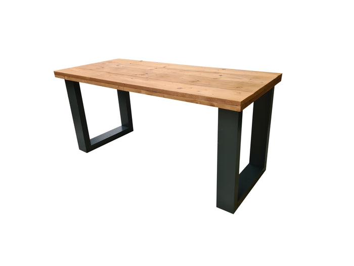 Scrivania in legno New England dimensioni 200/72 cm con gambe Colore Nero