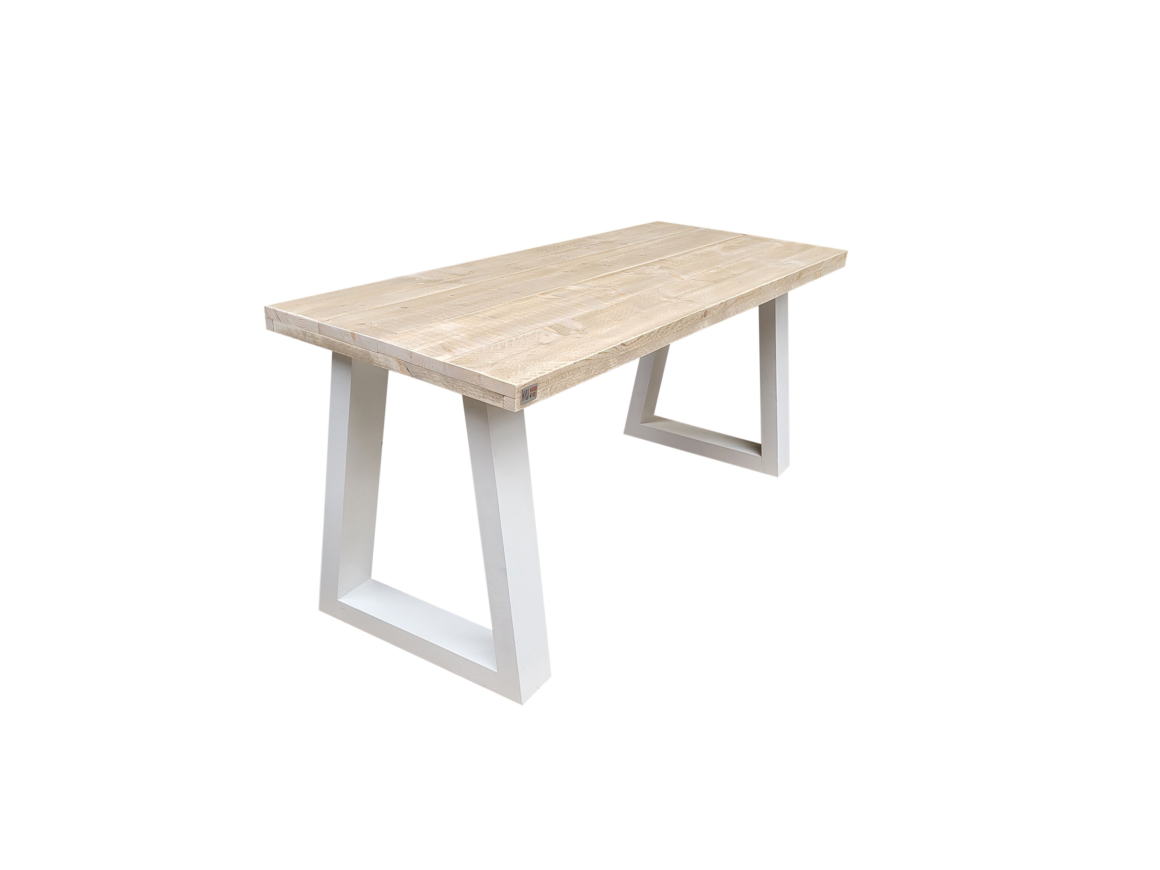 Scrivania in legno Vancouver lunghezza 180 cm con gambe Colore Bianco