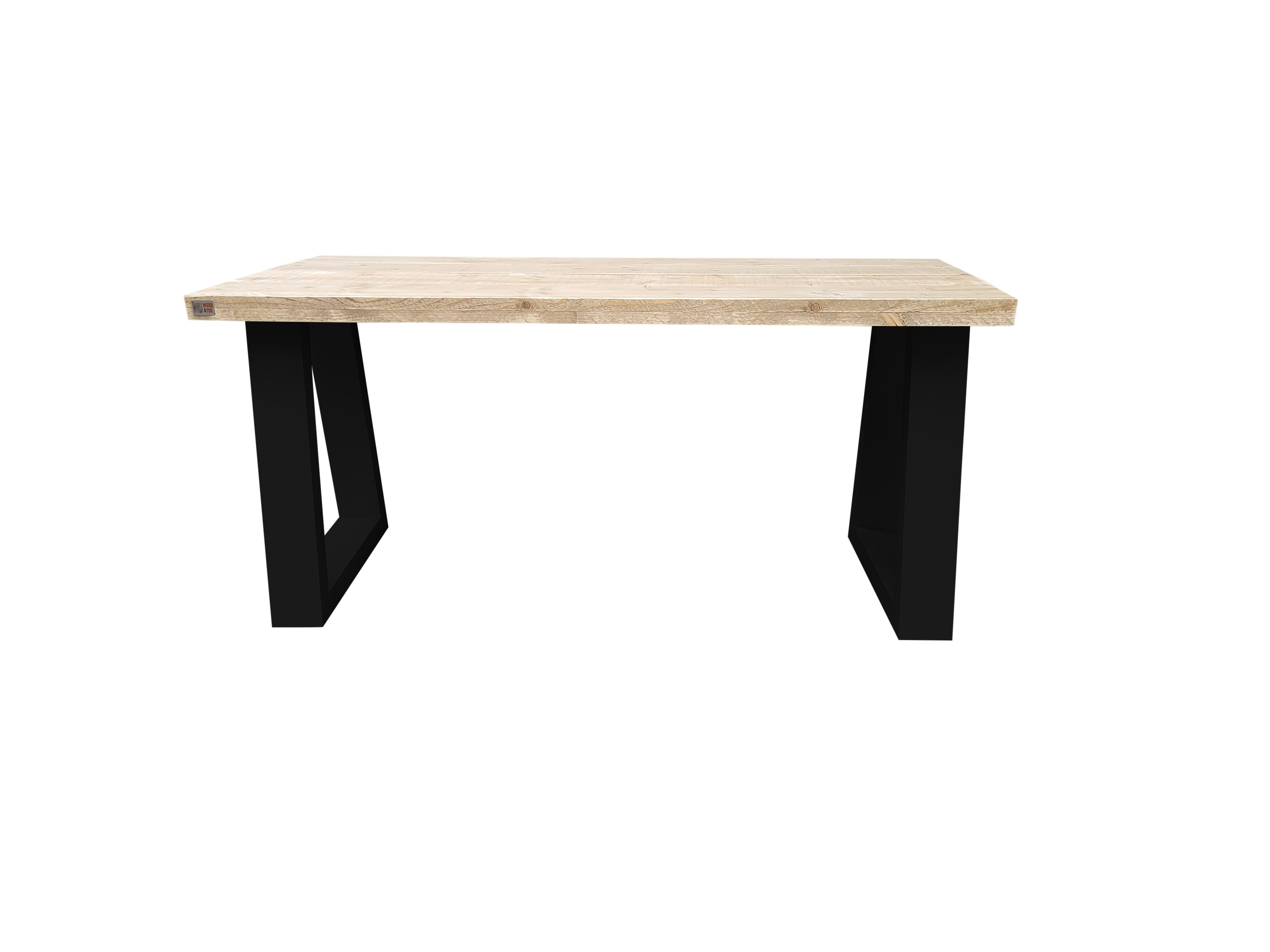 Scrivania in legno lunghezza 180 cm con gambe Colore Nero