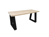 Scrivania in legno lunghezza 180 cm con gambe Colore Nero