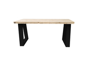 Scrivania in legno Vancouver lunghezza 160 cm con gambe Colore Nero