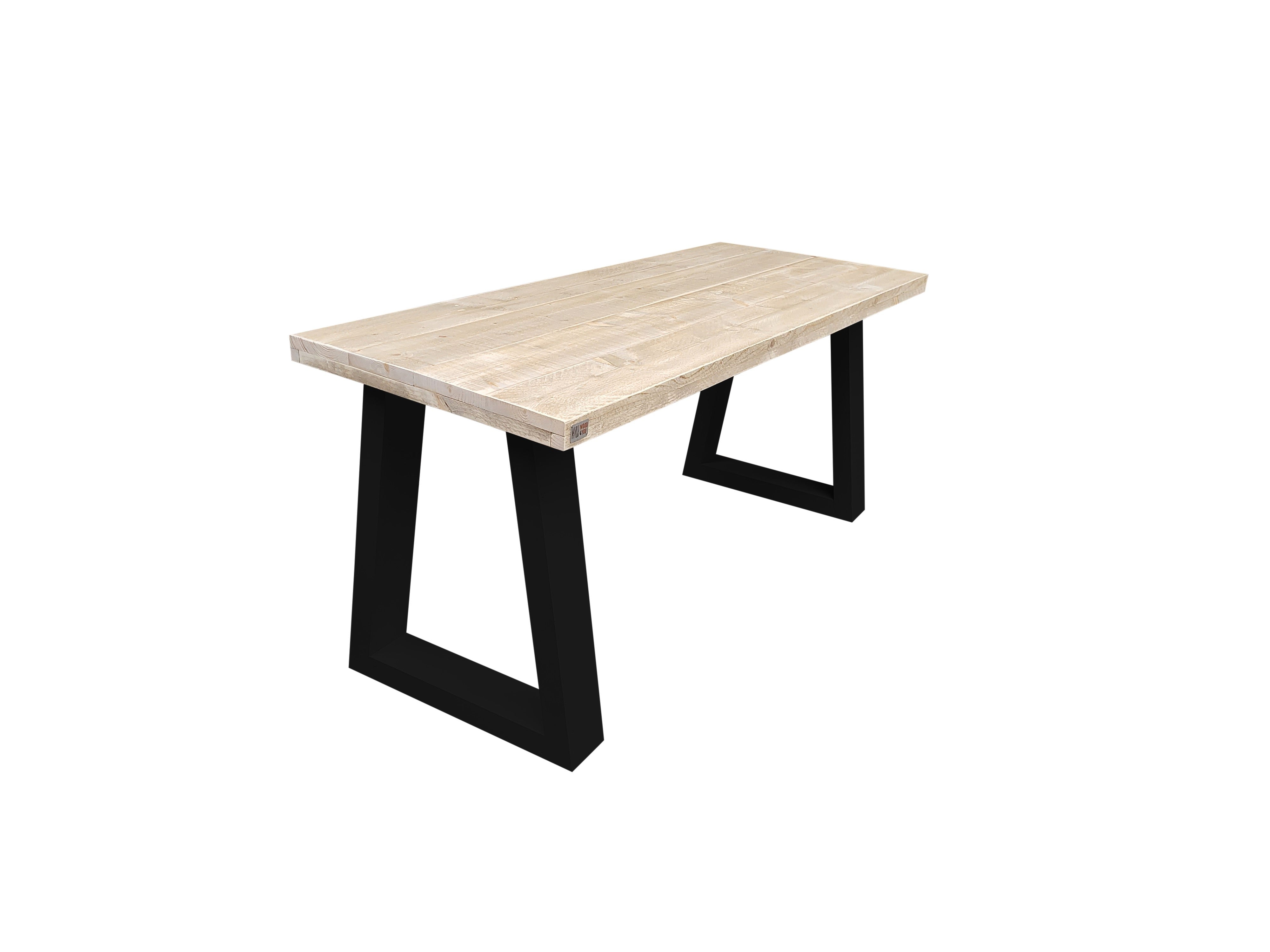 Scrivania in legno Vancouver lunghezza 160 cm con gambe Colore Nero