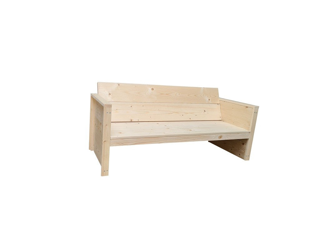 Panca da Giardino in legno di abete Ameland dimensioni 150Lx72Hx57P cm