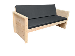 Panca da giardino in legno di abete Vlieland dimensioni 175Lx72Hx57P cm con cuscino incluso