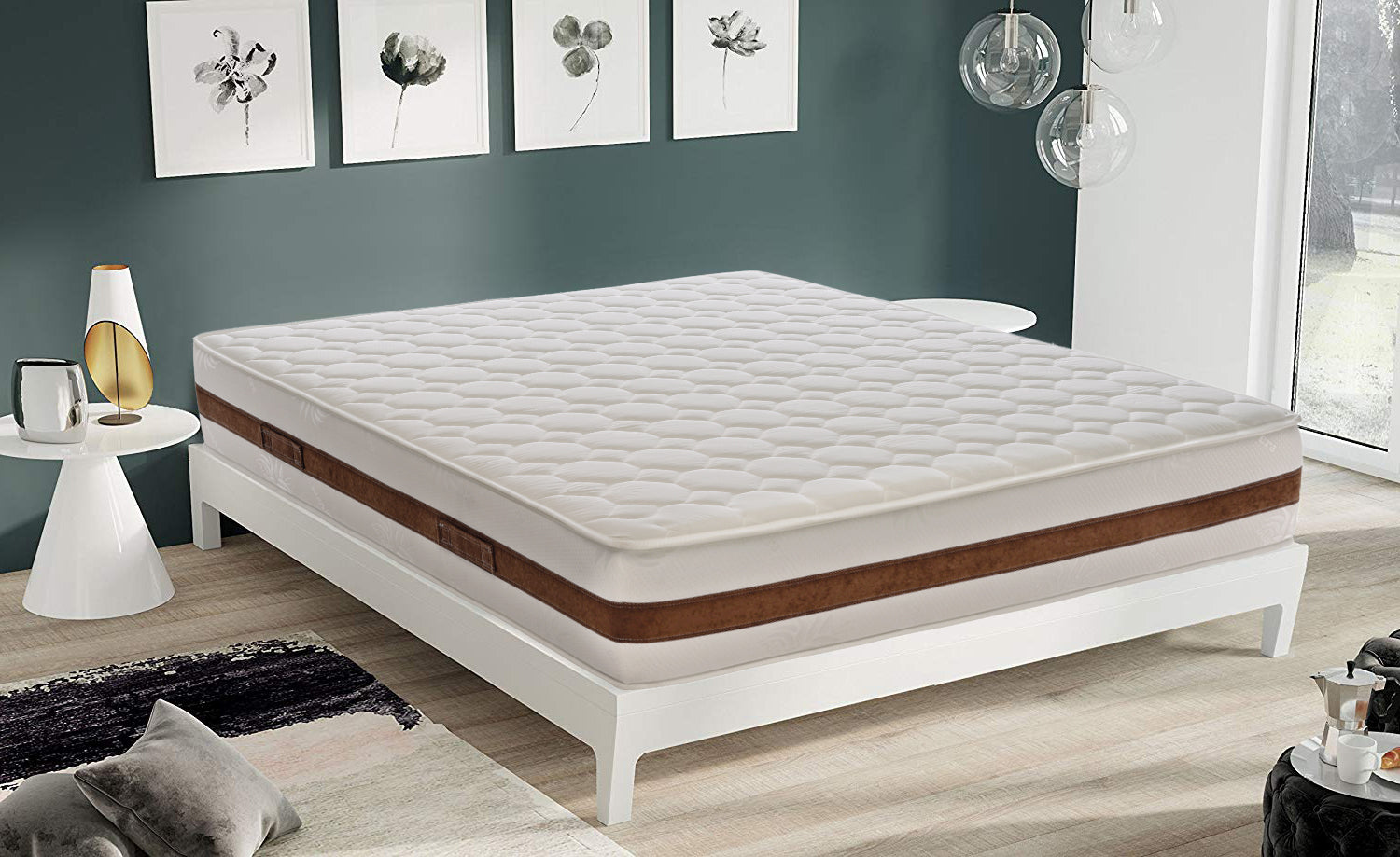 Materasso Singolo 90x190 in Memory Foam, 5cm di Memory Foam, Alto 22 cm  