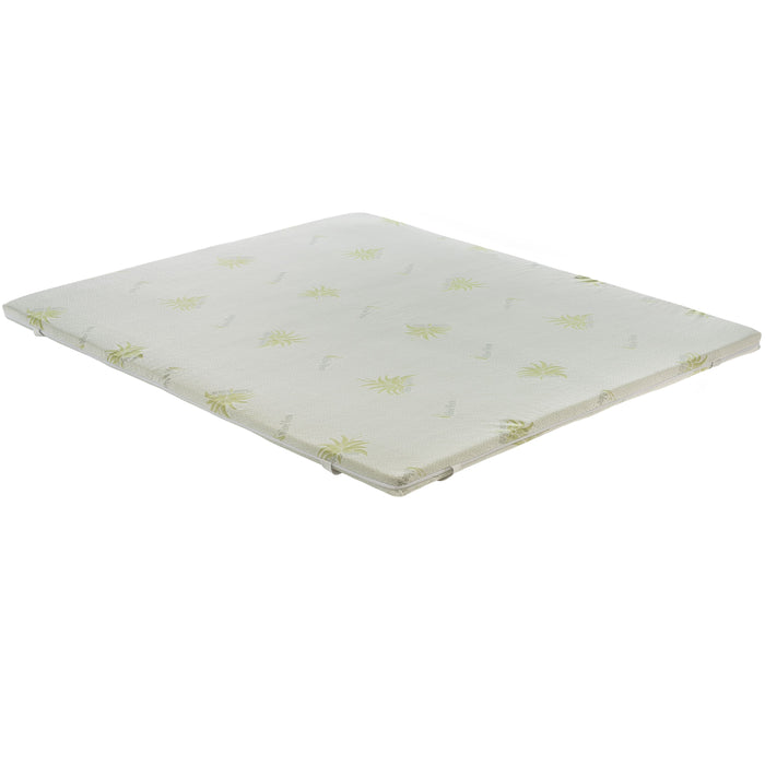 Topper 90x190 in Memory Foam - Alto 5 cm - IGNIFUGO Classe 1M - Sfoderabile 