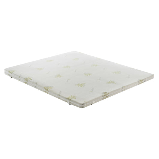 Topper 140x190 in memory foam 5 cm con rivestimento in aloe vera sfoderabile  