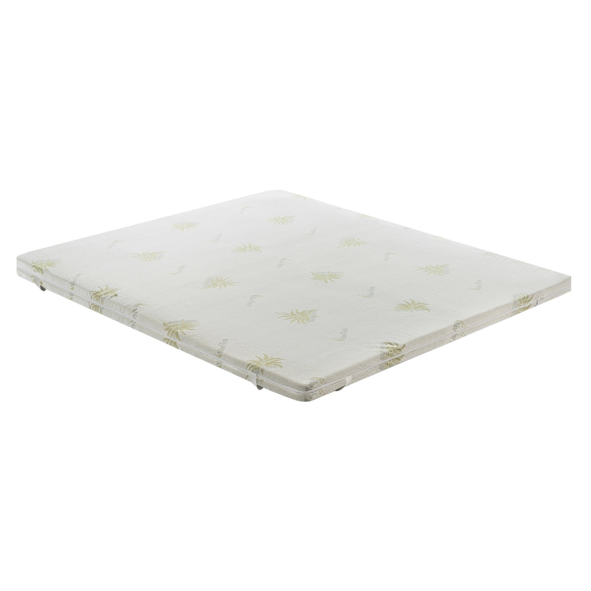 Topper 120x190 in memory foam 5 cm con rivestimento in aloe vera sfoderabile  