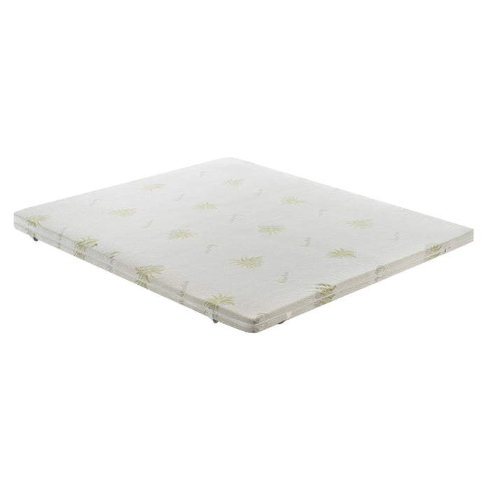 Topper 200x200 in memory foam 5 cm con rivestimento in aloe vera sfoderabile  