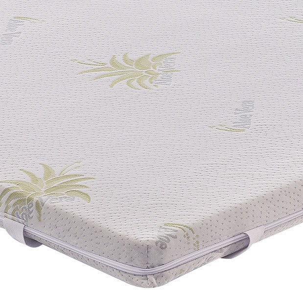 Topper 80x190 in memory foam 5 cm con rivestimento in aloe vera sfoderabile  