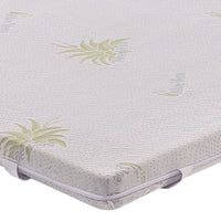 Topper 90x190 in memory foam 5 cm con rivestimento in aloe vera sfoderabile  