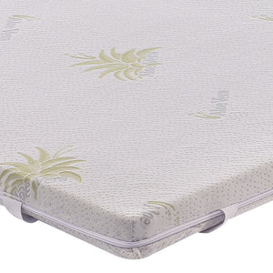 Topper 140x200 in memory foam 5 cm con rivestimento in aloe vera sfoderabile  