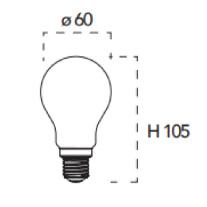 Lampadina trasparente led filamento e27 dimmerabile 8w 4000k