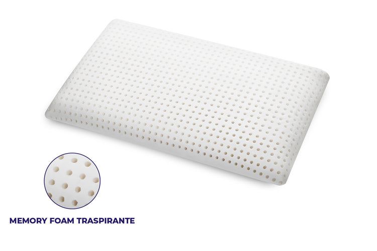 Coppia Cuscini in 100% Memory Foam – Traspirante Anallergico indeformabile 