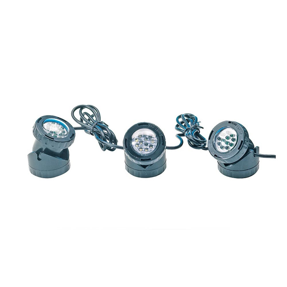 Set 3 faretti per laghetto e giardino aqua light led