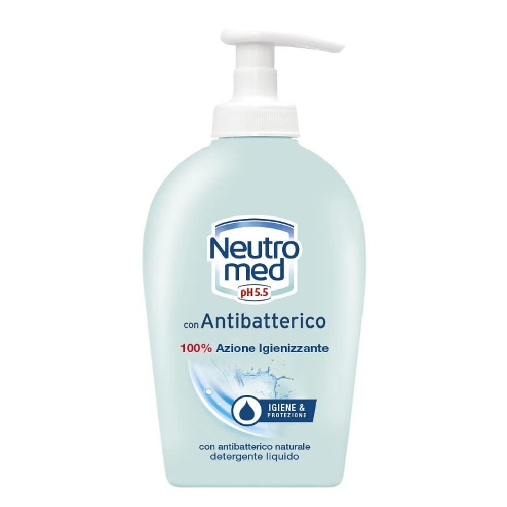Neutromed detergente liquido mani con antibatterico naturale 12 flaconi da 300 ml ciascuno