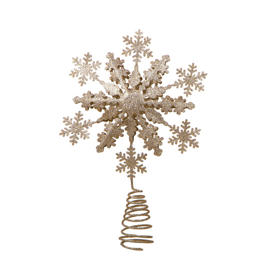 Set 2 Puntale Fiocco Neve 30,5 cm Oro