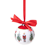 Set 4 Palline Decorative per Albero di Natale con Decori Natale 10 cm