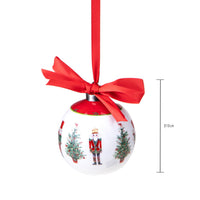 Set 4 Palline Decorative per Albero di Natale con Decori Natale 10 cm