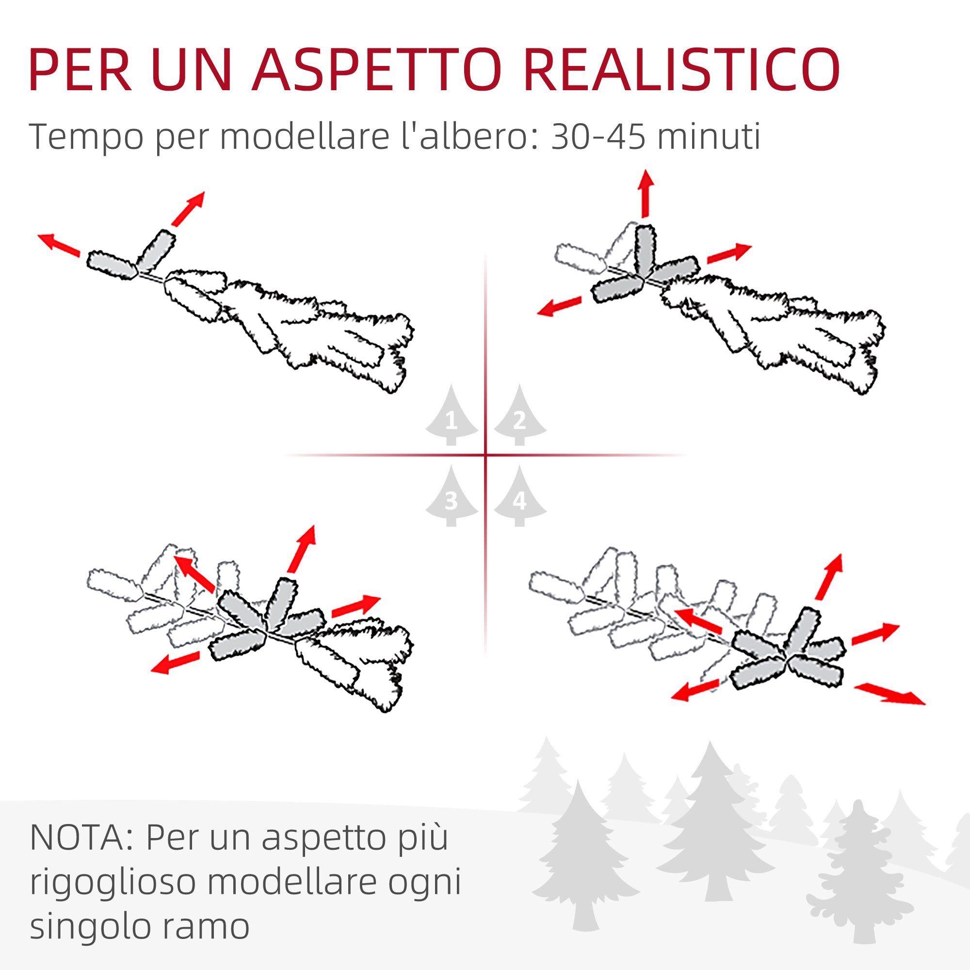 Albero di Natale Artificiale 210 cm 687 Rami Design Alto e Stretto Verde