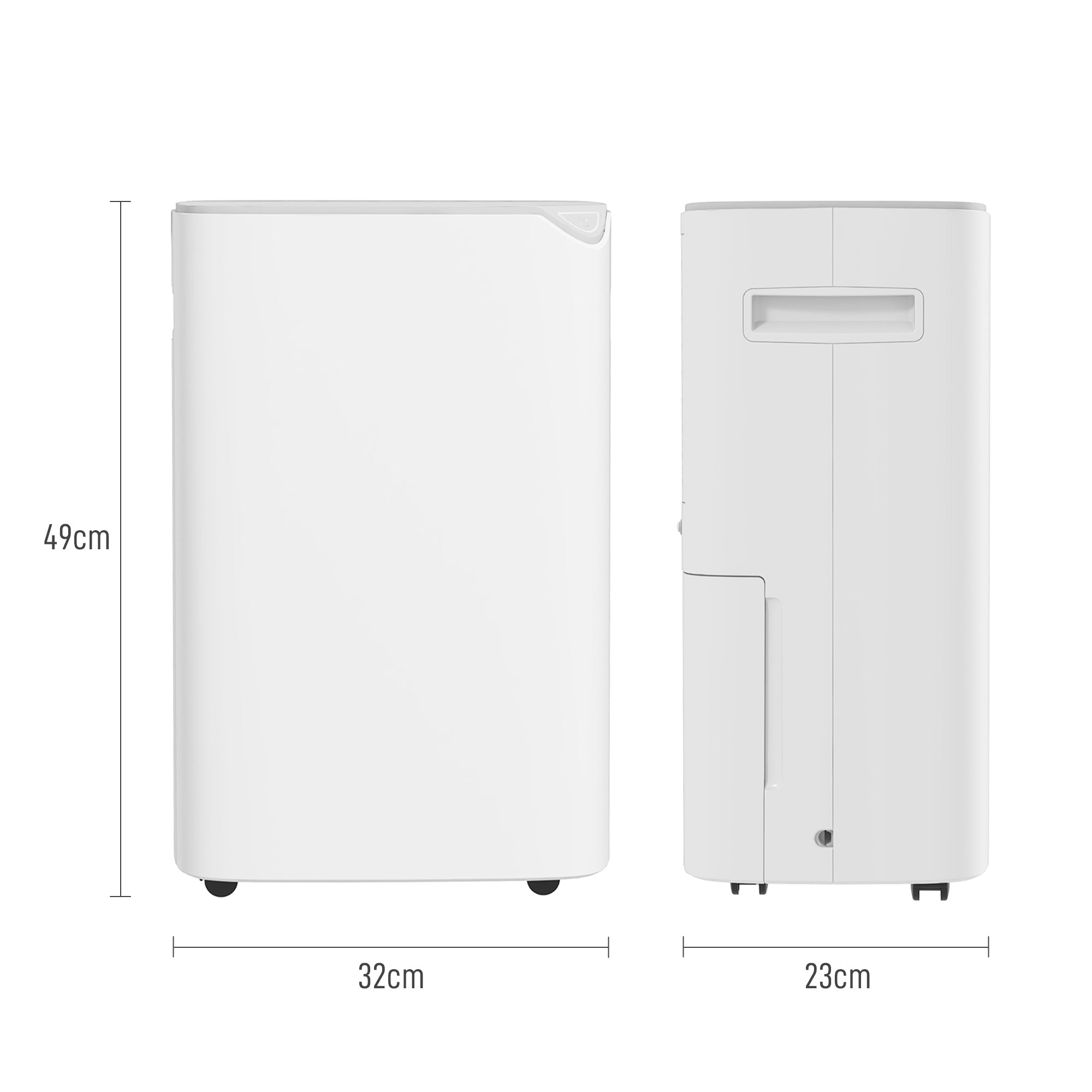 Deumidificatore Portatile Serbatoio 2,5L 32x23x49 cm Bianco