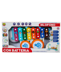 Xilofono Colorato Con Batteria Con Suoni E Musica Gioco Per Bambini Da Mesi 18+         